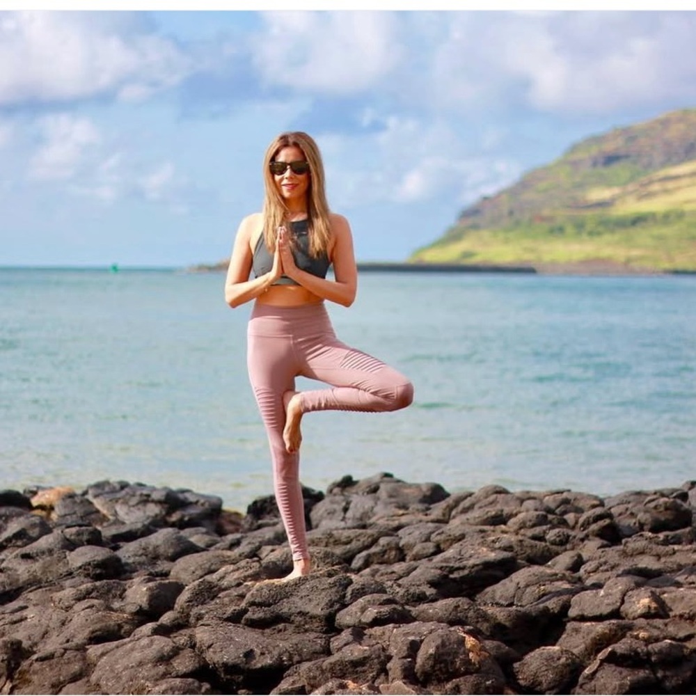Women's Purple ALO yoga High-Waisted Moto Leggings